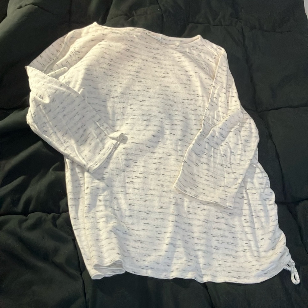 Pure Jill XL Petite White 3/4 Sleeve Shirt